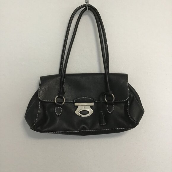 TOD'S Black Pebbled Leather Dual Handle Shoulder Bag - Picture 1 of 14